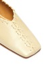 Detail View - Click To Enlarge - JIL SANDER - Metal ankle ring stitching detail ballerina flats