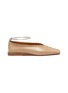 Main View - Click To Enlarge - JIL SANDER - Metal ankle ring stitching detail ballerina flats