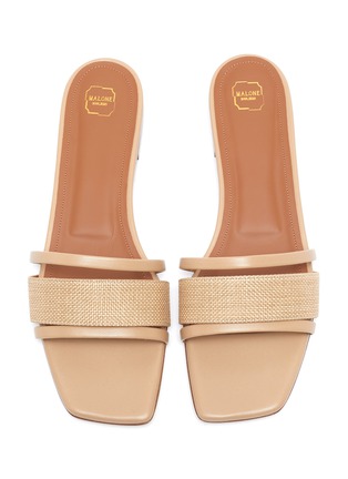 Detail View - Click To Enlarge - MALONE SOULIERS - 'Demi' raffia leather sandals