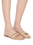 Figure View - Click To Enlarge - MALONE SOULIERS - 'Demi' raffia leather sandals