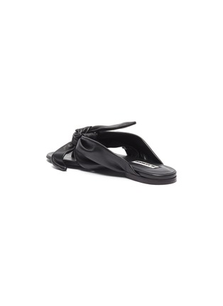  - JIL SANDER - Bow embellished flat leather sandals