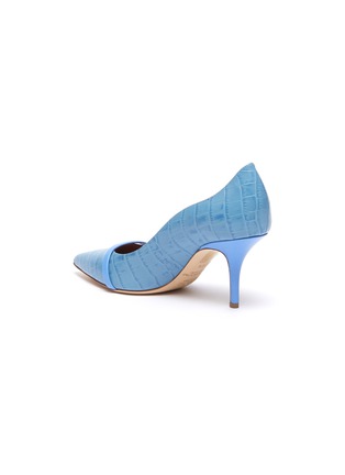  - MALONE SOULIERS - 'Maybelle' wavy croc embossed leather pumps