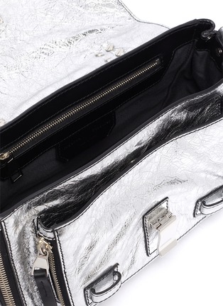 Detail View - Click To Enlarge - PROENZA SCHOULER - 'PS1+' metallic mini leather bag