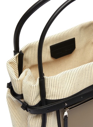 Detail View - Click To Enlarge - PROENZA SCHOULER - 'INSIDE OUT' LEATHER PANEL CANVAS TOTE BAG