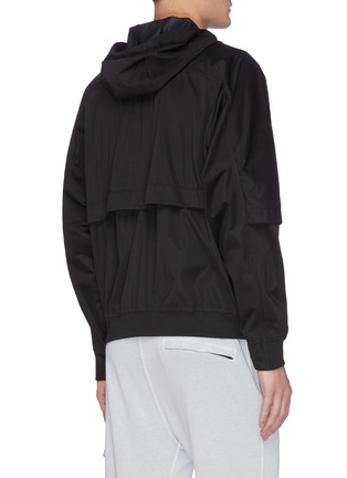 Back View - Click To Enlarge - STONE ISLAND SHADOW PROJECT - Layered zip detail hoodie