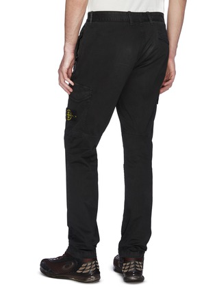 Back View - Click To Enlarge - STONE ISLAND - Logo patch cargo pants