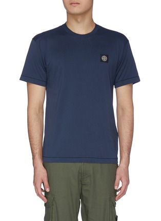Main View - Click To Enlarge - STONE ISLAND - Logo patch cotton T-shirt