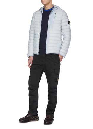 Figure View - Click To Enlarge - STONE ISLAND - Loom woven down stretch puffer jacket