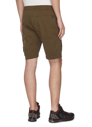 Back View - Click To Enlarge - STONE ISLAND - 'Ghost piece' logo patch stretch cotton shorts