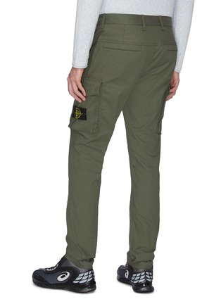 Back View - Click To Enlarge - STONE ISLAND - Logo patch cargo chino pants