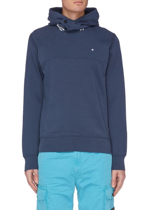 Main View - Click To Enlarge - STONE ISLAND - Panelled embroidered hoodie