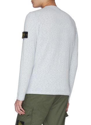 Back View - Click To Enlarge - STONE ISLAND - Logo patch cotton sweater