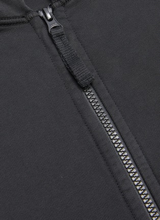  - STONE ISLAND - Logo patch sleeve zip hoodie