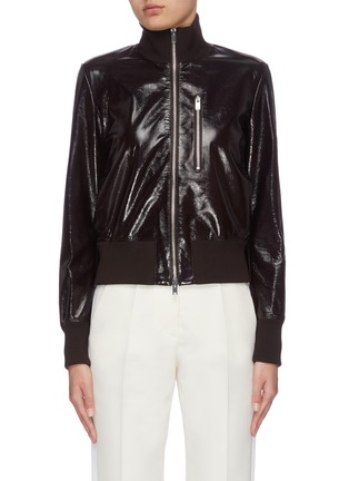 Main View - Click To Enlarge - THEORY - 'Aviator' zip lambskin leather bomber jacket