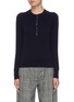 Main View - Click To Enlarge - THEORY - 'Henley' button contrast cashmere top