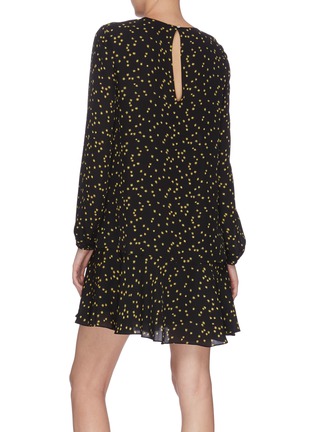 Back View - Click To Enlarge - THEORY - Star print silk flare dress
