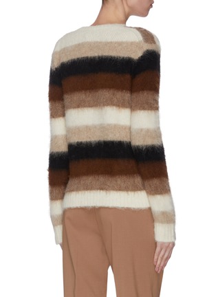 Back View - Click To Enlarge - THEORY - Stripe V-neck sweater