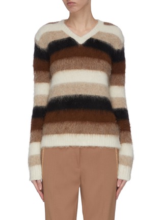 Main View - Click To Enlarge - THEORY - Stripe V-neck sweater