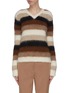 Main View - Click To Enlarge - THEORY - Stripe V-neck sweater
