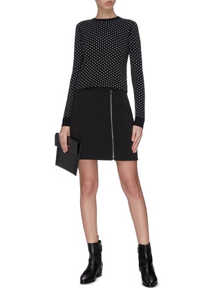 Figure View - Click To Enlarge - THEORY - Zip mini skirt