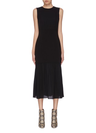 Main View - Click To Enlarge - THEORY - Panelled blouson sleeveless dress