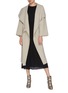 Figure View - Click To Enlarge - THEORY - Panelled blouson sleeveless dress