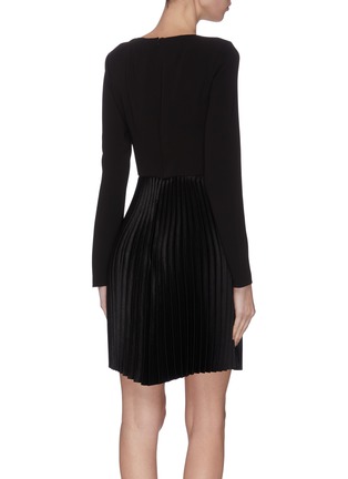 Back View - Click To Enlarge - THEORY - Dart pleated crepe dress