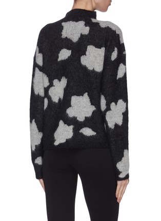 Back View - Click To Enlarge - THEORY - 'Floral Po' intarsia mock neck sweater