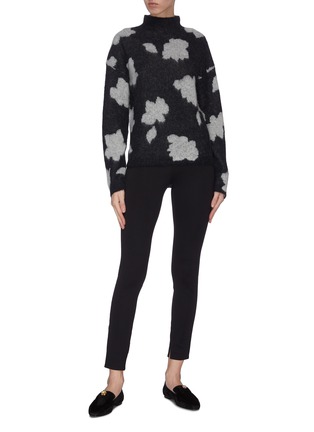 Figure View - Click To Enlarge - THEORY - 'Floral Po' intarsia mock neck sweater