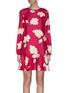 Main View - Click To Enlarge - THEORY - Graphic print flared silk dress
