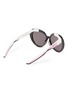 Figure View - Click To Enlarge - BALENCIAGA - Round acetate frame contrast temple sunglasses
