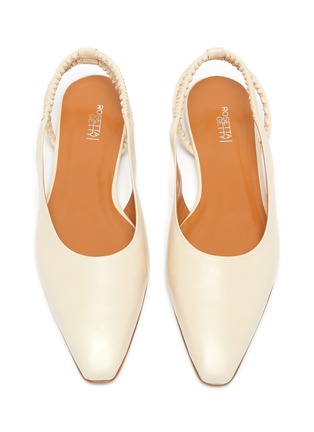 Detail View - Click To Enlarge - ROSETTA GETTY - Leather slingback flats