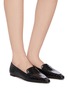 Figure View - Click To Enlarge - AEYDE - 'Aurora' croc embossed leather loafers