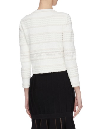 Back View - Click To Enlarge - ALEXANDER MCQUEEN - 'Hori' textured panelled cardigan
