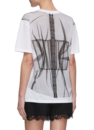 Back View - Click To Enlarge - ALEXANDER MCQUEEN - Tulle print T-shirt