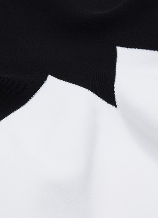 Detail View - Click To Enlarge - ALEXANDER MCQUEEN - Contrast zigzag pleated knit skirt