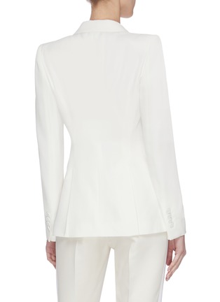 Back View - Click To Enlarge - ALEXANDER MCQUEEN - Brooch detail embroidered blazer