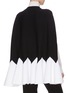 Back View - Click To Enlarge - ALEXANDER MCQUEEN - Contrast zigzag wool-blend cape