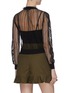 Back View - Click To Enlarge - ALEXANDER MCQUEEN - Sheer Lace Embroidered Cardigan