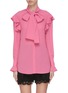 Main View - Click To Enlarge - ALEXANDER MCQUEEN - Ruffle georgette shirt