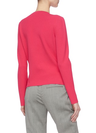Back View - Click To Enlarge - ALEXANDER MCQUEEN - Stretch rib knit cardigan