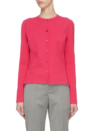 Main View - Click To Enlarge - ALEXANDER MCQUEEN - Stretch rib knit cardigan
