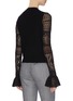 Back View - Click To Enlarge - ALEXANDER MCQUEEN - Lace sleeve knit top