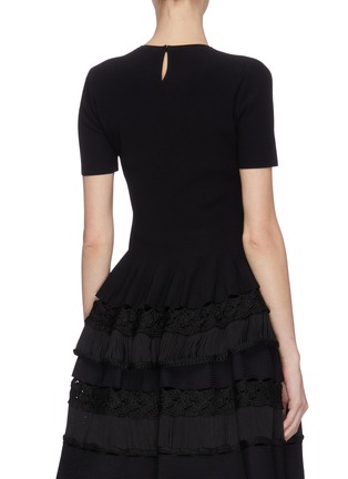 Back View - Click To Enlarge - ALEXANDER MCQUEEN - Ruffle hem knitted top