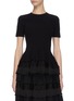 Main View - Click To Enlarge - ALEXANDER MCQUEEN - Ruffle hem knitted top