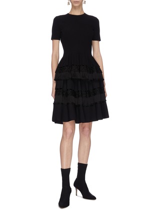 Figure View - Click To Enlarge - ALEXANDER MCQUEEN - Ruffle hem knitted top
