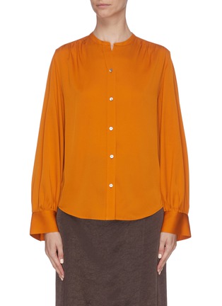 Main View - Click To Enlarge - VINCE - Pleated shoulder blouse