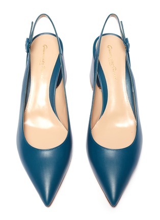 Detail View - Click To Enlarge - GIANVITO ROSSI - 'Amee' leather slingback pumps