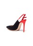  - GIANVITO ROSSI - 'Caterina’ stiletto heel slingback suede contrast pumps