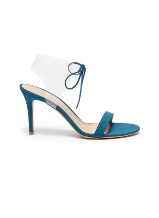 Main View - Click To Enlarge - GIANVITO ROSSI - 'Plexi' clear PVC ankle tie sandals